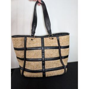 Steve Madden Women's Bejewel Handbag Black/ Beige